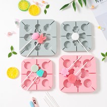 베이킹 DIY 도구 실리콘 막대 사탕 몰드 치즈 막대 사각 캔디 몰드, 핑크[토끼 알]