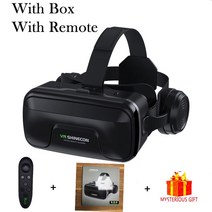 Shinecon-Viar 3D 가상 현실 VR 안경 헤드셋 장치 헬멧 렌즈 고글 스마트 컨트롤러 전화기, 06 With Box With Remote