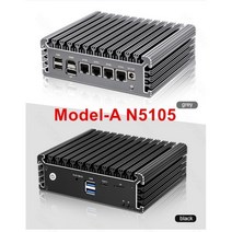 2023 2.5G 소프트 라우터 펜티엄 N6005 N5105 V5 4x 인텔 i226 Nics 2 * NVMe DDR4 팬리스 미니 PC 방화벽 기기 VPN 서버, CN, 8GB DDR4 128GB NVMe + 미국, ModelA Celeron N5105