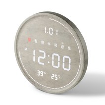 플라이토 루나 터닝 원형 우드 인테리어 LED 벽시계 29.5cm, 터닝 원형 마블