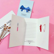 socean 손편지 메모 입체 카드 생일 축하 엽서 봉투 세트 메세지 카드 선물 쪽지 초청장 초대장 안내장 이벤트 감동, 앤젤 - 퍼플