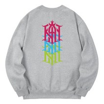 KAN6312 KMG0046 칸심벌교차 기모 맨투맨 - 그레이