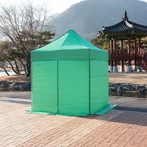 학교 축제 운동회 행사 바람막이 천막 캐노피 그늘막 점포 튼튼한 내구성, 32mm스틸 민자풀 2X2, 녹백