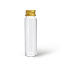 유리병 바이알 SB50 투명 50ml 샘플 소분 미니 병 용기, 바이알 투명 SB50 금속캡 골드, 1개