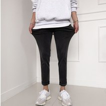 피그먼트 워싱 스판 슬림핏 감탄 일자 밴딩 팬츠(5color)