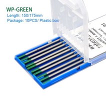 텅스텐 전극 용접봉 그린 헤드 전극 알루미늄 합금 용접에 적합 마그네슘 용접 소모품 TIG 봉 WP 1.6 2.4, 3.2mm, 175mm