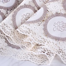 일본 수입레이스 식탁보 매트 가구덮개 커버 (L-10), 폭50cm×길이120cm(1개)