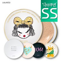 [라라베시 공식몰] 악마쿠션 뽀송커버 SS타입, 옐로우23호, 본품(펄화이트)