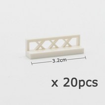 산업용 사다리 도시 친구 집 MOC 부품 울타리 계단 사다리 게이트 빌딩 블록 도어 창 인물 성 정원 벽돌 장, 38 20 small fence