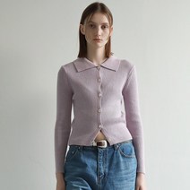 쎄시 카라 울 니트 가디건