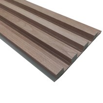 솔리드 WPC 플루트 패널 150x18MM 나무 색상 실내 장식 가정용 리셉션 장식 보드, 02 WOOD COLOR 1M