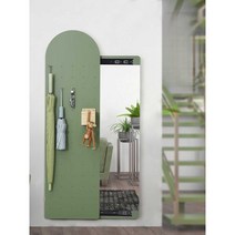 셀프 가벽 타공파티션 거울 수납 아치형 미닫이형, 흰색 40(왼쪽으로 열림)