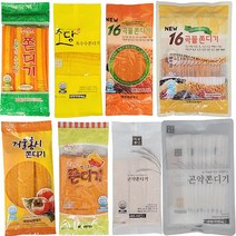 옛날과자 추억의 쫀드기 초당옥수수 곤약 16곡물 꿀호박 꿀밤맛 쫀디기 5개묶음, 16곡물 쫀디기 120g 5개