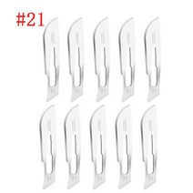 면도칼 클래식 바버샵 날 면도기 군대 탄소강 메스 블레이드 핸들 도구 세트 수리 동물 외과 칼 DIY 절단 P, 04 NO.21 of Blades