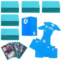 DeELF Panda Card Sleeves 500 ct TCG MTG 카드 슬리브 벌크 데크 프로텍터 표준 카드 슬리브 코드 매직 더 게더링 포켓몬 및 수집용 게임 카드, Turquoise Matte