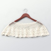 손뜨개 스카프 숄 크로쉐 패션 술 할로우 아웃 목도리 판초 빈티지 태양 보호 니트 케이프 레이스 베스트 페이크 칼라 여자 액세서리