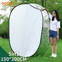 확산판 전신 라운드 유튜브 실내용 촬영용 반사판Godox 5in1 80cm 110cm, 협동사, 5in1 150x200cm