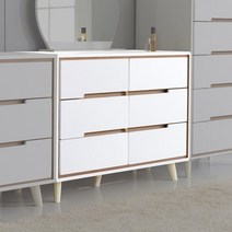 [쇼핑엔티] B171 3단 와이드서랍장 1100 3colors, 메이플