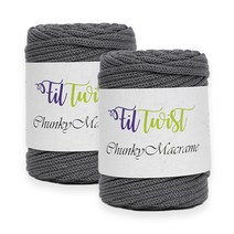 쎄비 필 트위스트 청키 마크라메 사계절 소품실 250g x 2p, 6 진회색