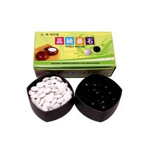 [아주문구도매상] 인효 go stone[piece 바둑알 특대국산 바둑통 바둑알, 흑색+백색