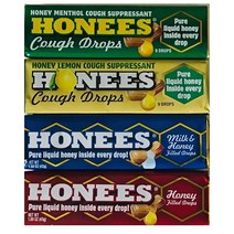 Honees 허니스 허니 드롭 캔디 세트 4팩 All Natural and Gluten Free