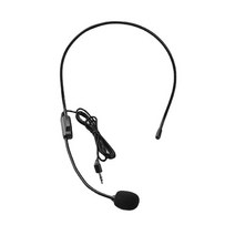 방송용 유튜브 마이크 휴대용 헤드 마운트 헤드셋 유선 3.5mm 플러그 쇼핑몰 교사 투어 가이드 증폭기 전화 밀 꿀벌 귀, 검은색