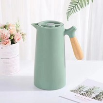 LINHYE 가정용 1L 대용량 보온주전자 냉수주전자, 다크그린