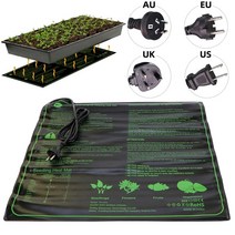 묘목 난방 매트 3 크기 방수 식물 종자 발아 전파 복제 스타터 패드 us uk eu 플러그 정원 공급, 48x20인치, 나