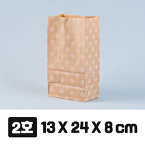 도트 각대봉투 크라프트 13*24*8 종이 선물포장, 1ZLO_13*24*8cm