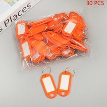 나무파쇄기 나무분쇄기 잔가지파쇄기 잔가지분쇄기30/50pcs 다채로운 플라스틱 키 체인 태그 번호 이름 수, 20 orange