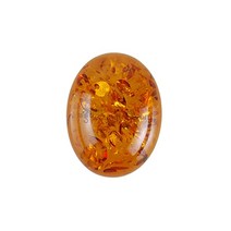 호박석 캐보션스톤 타원 14x10mm 뒤가 평평한 캐보션, 단품