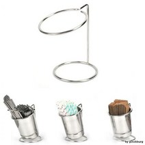 STL 스텐몸통 와이어 빨대통 커피스틱통 1p 비엠피 미포함 스텐 홀더