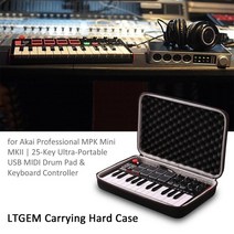 미디컨트롤러 오디오 스피커 홈레코딩 ltgem 여행용 케이스 for akai professional mpk mini mkii amp MPK 미니 플레이 | 25키 USB 미디
