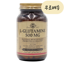 솔가 L-글루타민 500 mg 아미노산 벌크업 100베지캡슐, 1개, 100정