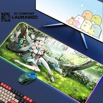 에픽 세븐 Rgb 마우스 패드 게이머 키보드 매트 책상 애니메이션 카펫 Pc 빅 게임 캐비닛 확장, 07 GG001211_04 RGB250x250x3mm