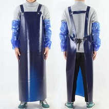 업소용 방수 수산시장 고무 앞치마 정육점 식당 공장, 중간 검정색