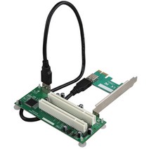 데스크탑 PCI-Express PCI-E-PCI 어댑터 카드 Pcie-듀얼 Pci 슬롯 확장 카드 USB 3.0 추가 카드 변환기, 01 green