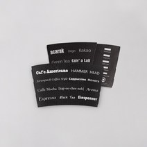 카페 커피숍 일회용 테이크아웃 8온스 커피컵 종이컵 블랙 영문 홀더 슬리브 소량 200개, 8 블랙영문홀더 200개