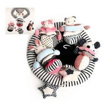 HI 도형흑백모빌 오르골포함 멜로디 봉제인형 유아 흑백모빌 아기모빌 멜로디완구 딸랑이 모빌, 상품선택