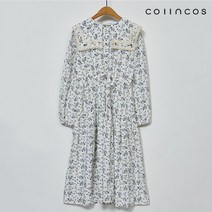코인코즈 레이스 스퀘어 플라워 리본 원피스 (IY2SO2150)