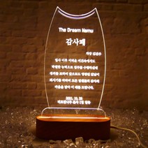 감사패 원목 펠릭스 아크릴 무드등 주문제작 수면 취침등 생일 선물, B: 어댑터 추가형