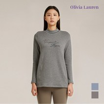 [올리비아로렌_20] [올리비아로렌] 레터링 자수 융기모 반목 니트_VOCALWWB131