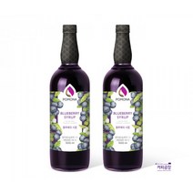 포모나 블루베리 시럽 1000ml x 2개 칵테일 카페 과일