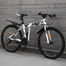 접이식 오프로드 MTB 자전거 21단 24단 27단, 26인치, 하드 포크로 스포크 하이 블랙 화이트
