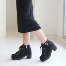 로딘스타 여성 발편한 청키힐 앵클 워커 힐 부츠 7cm 초이스