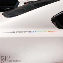 JS automotive 올뉴카니발 더뉴카니발 엠블럼 로고 무지개빛 홀로그램 포인트 데칼 스티커 윈도우 범퍼 휀다 트렁크 라인 부착 용품 차량 인테리어 카악세사리 전용, 블랙홀로그램