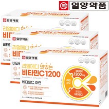 일양약품 리얼메디 맛있는 비타민C 1200 대용량 200포 구성 아연 비타민씨 분말 가루 스틱, 200포*3박스