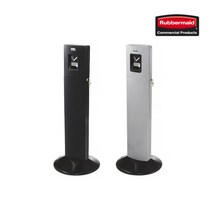 [러버메이드]메트로 폴리탄 재떨이(R934) 1800개비용, 실버메탈릭