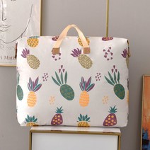 ZZJJC 수납봉투 방습특대형 이불수납봉투 수트포장 짐봉투 옷포장 이사, 라지 사이즈+빅 사이즈 (두개 장착), 알록달록 파인애플