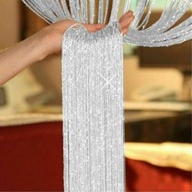 실커튼 포인트커튼 비즈발 비즈커튼 줄커튼 비즈문발 스레드 자열 도어 술 bead sheer drape panel for window 침 거 12m